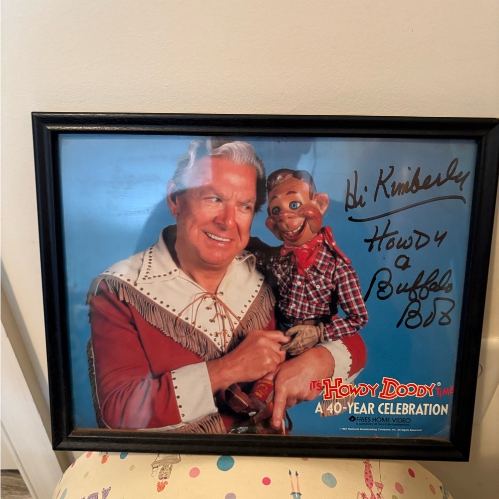 Howdy Doody autographed pic 40 year celebration framed